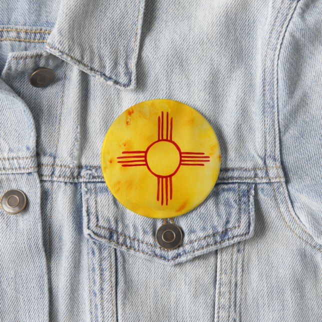 Neues mexikanisches Flaggengebiet Button (Beispiel)