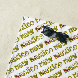 Neues mexikanisches Flaggentypografie-Muster USA Strandtuch