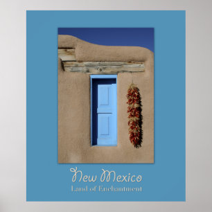 Neues Mexiko-Blue-Window-Poster Poster