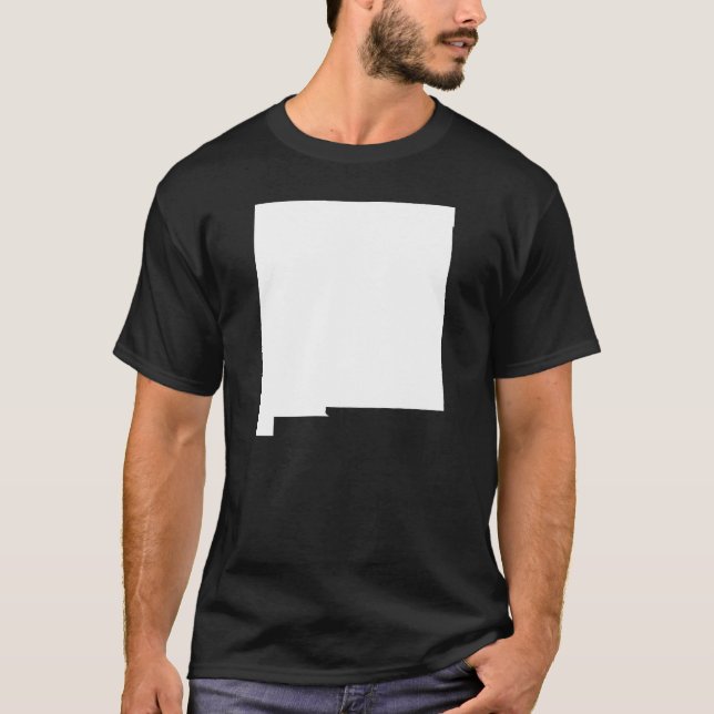 Neues Mexiko in Weiß und Schwarz T-Shirt (Vorderseite)