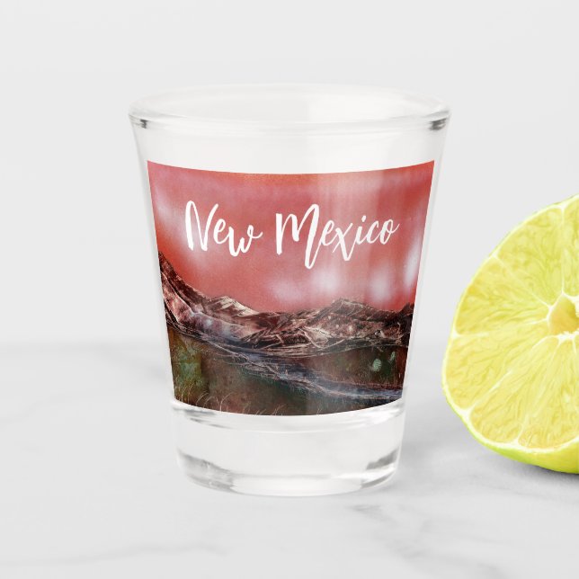 Neues Mexiko Land der Verzauberung Schnapsglas (Vorderseite)