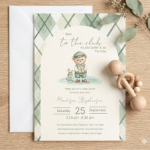Neues Mitglied im Club Golfbär Baby Shower QR Code