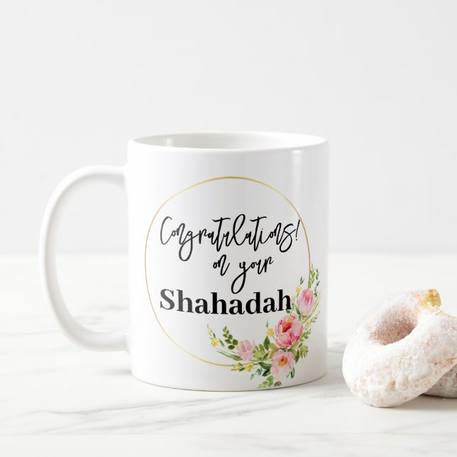 Neues Muslim kehrt Schahadah-Geschenk um Kaffeetasse (Mit Donut)