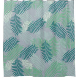 Neues Muster auf texturiertem grünem Hintergrund Duschvorhang