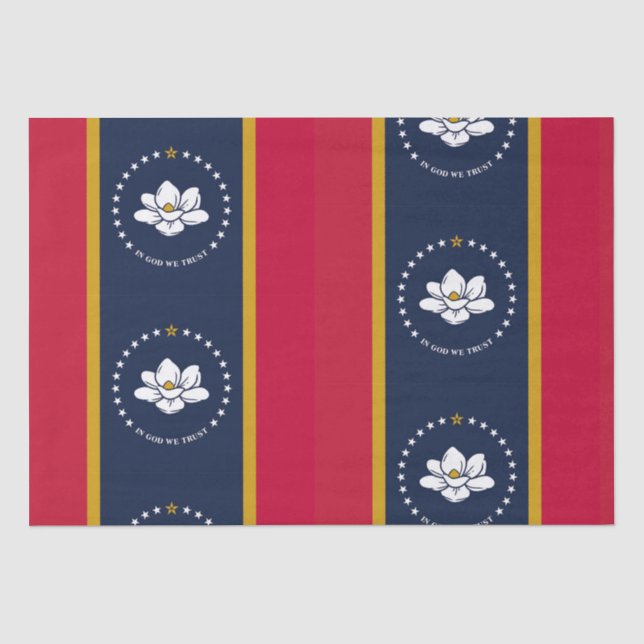 Neues Muster für das Mississippi-Flag 2020 Seidenpapier (Vorderseite)