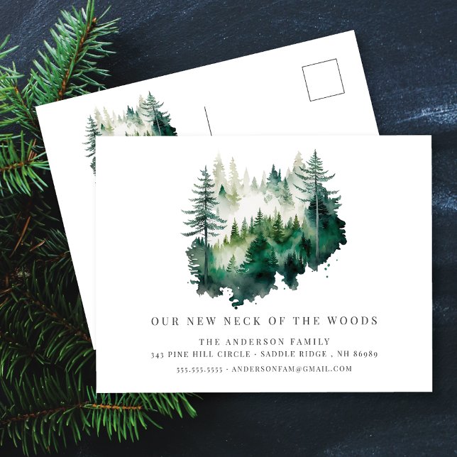 Neues Neck der Woods New Address Post Card Ankündigungspostkarte (Von Creator hochgeladen)