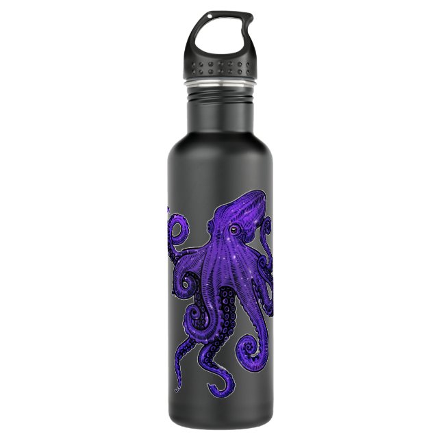 Neues Octopus Geschenk für Männer Octopus Liebhabe Edelstahlflasche (Vorderseite)