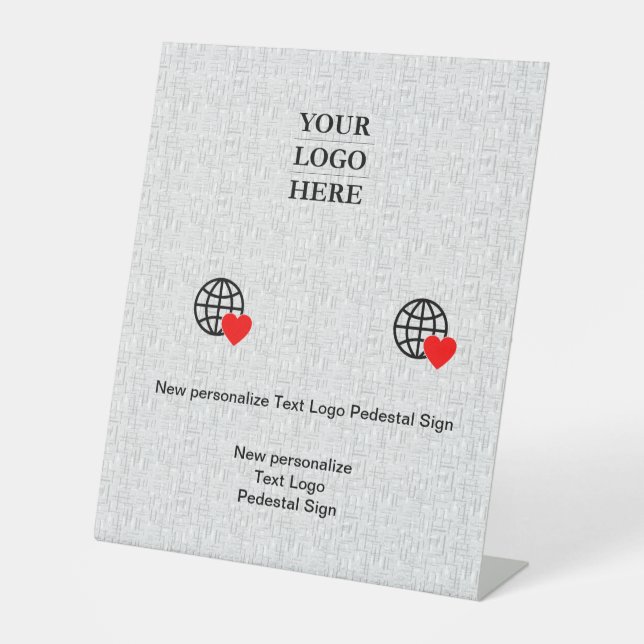 Neues persönliches Logo-Logo-Logo Sockelschild (Vorderseite)