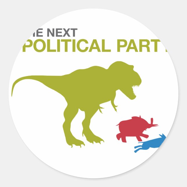 Neues politisches Party Runder Aufkleber (Vorderseite)