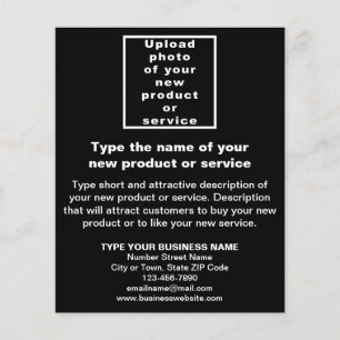 Neues Produkt oder Service für Unternehmen im Schw Flyer