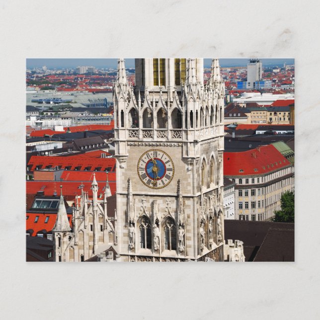 Neues Rathaus, Münchner Postkarte (Vorderseite)