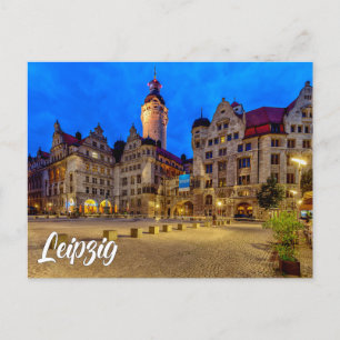 Neues Rathaus Stadtplatz, Leipzig, Deutschland Postkarte