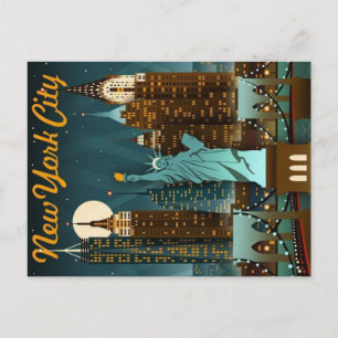neues Reiseplakat für junge Leute aus der Stadt Postkarte