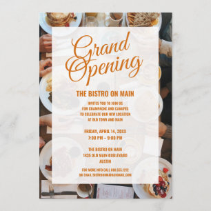 Neues Restaurant Grand Opening  Bistro Einladung
