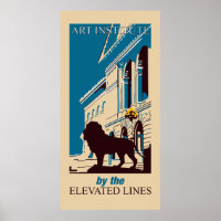 Neues Retro Art Institute Chicago Vertikal-Banner