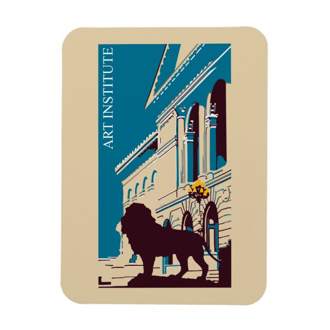 Neues Retro Art Institute Chicago Werbung Magnet (Vertikal)