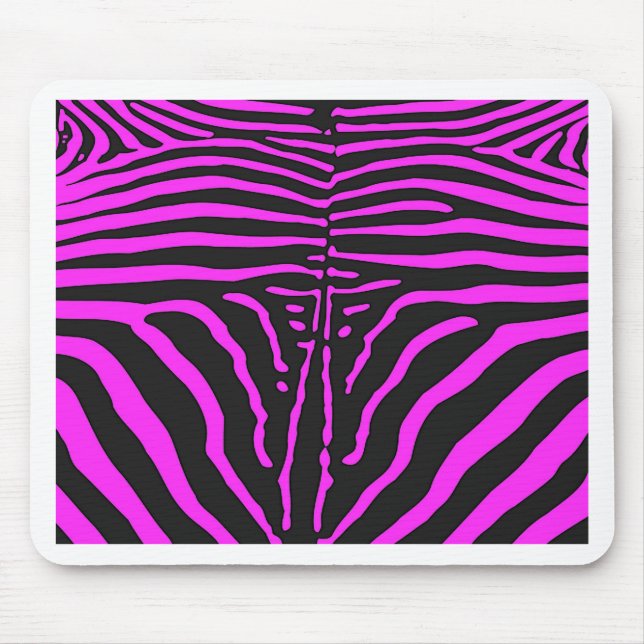 Neues rosa Schwarz Zebra Print-Zubehör - anpassen Mousepad (Vorne)