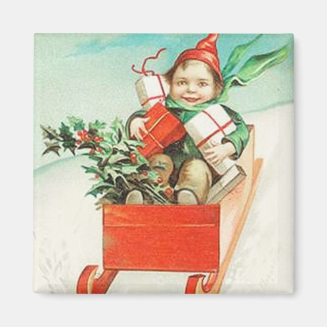 Neues Schlitten und Vintages Magnet (Vorne)