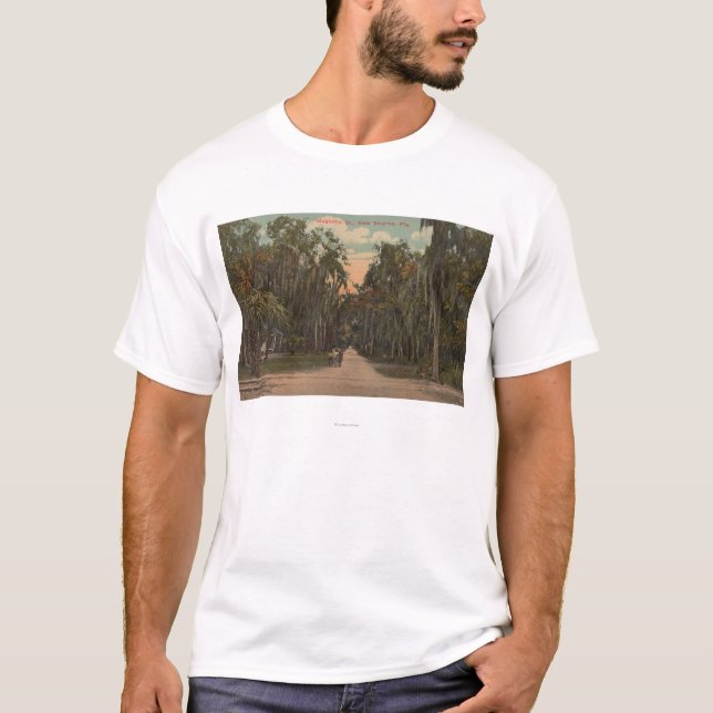 Neues Smyrna, Florida - Ansicht der Magnolie T-Shirt (Vorderseite)