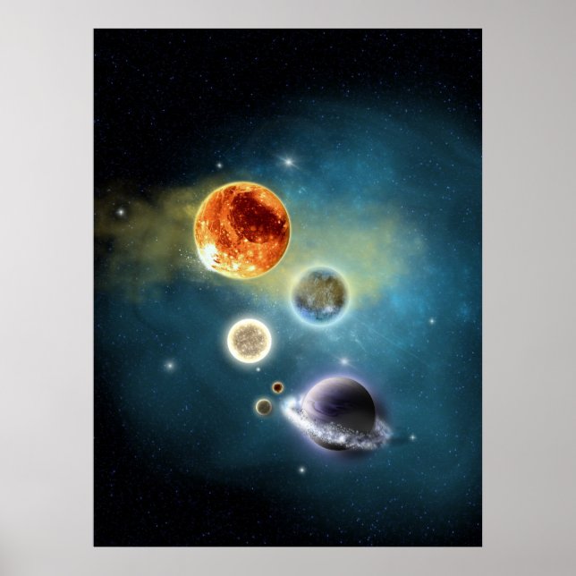 Neues Sonnensystem Poster (Vorne)