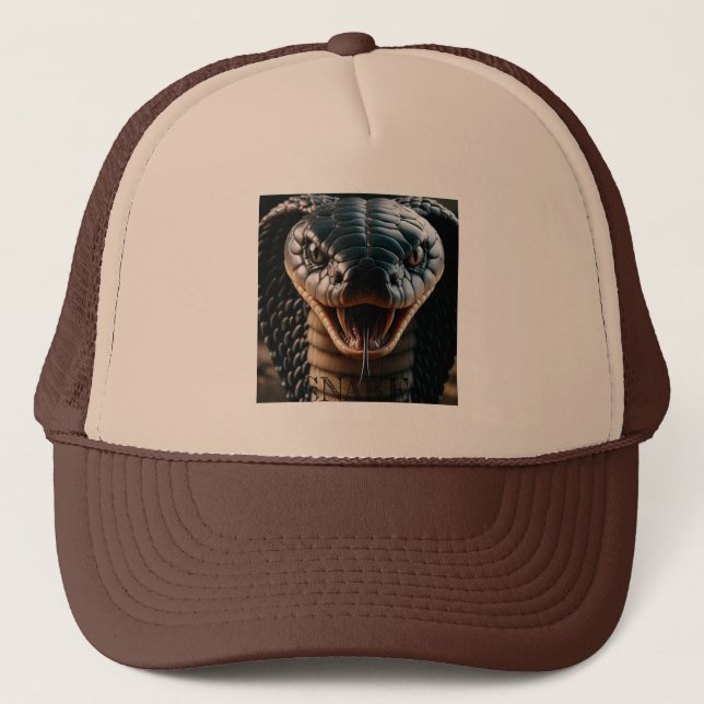 NEUES STYLISH SNAKE HAT CLASSIC DESIGN TRUCKERKAPPE (Vorderseite)