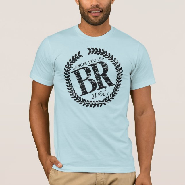 Neues T-Shirt "BR"-Logo (Pulverblau) (Vorderseite)