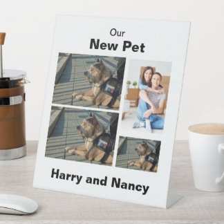 Neues Tier benutzerdefiniert 4 FotoCollage Sockelschild