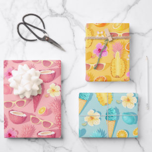 Neues Tropenholzpapier für das Set 3 Geschenkpapier Set