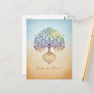 Neues Wachsen und Liebesdesign Postkarte