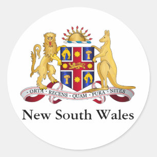 Neues Wales-Wales-Wappen Runder Aufkleber