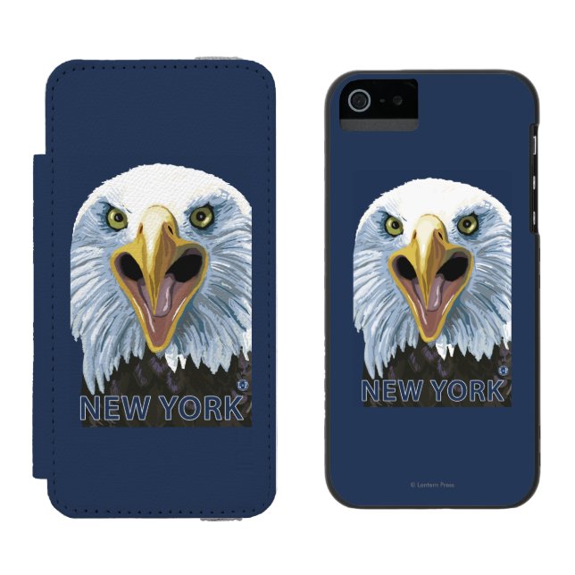 Neues YorkEagle herauf nahes Incipio iPhone Geldbeutel-Hülle (Seite an Seite)