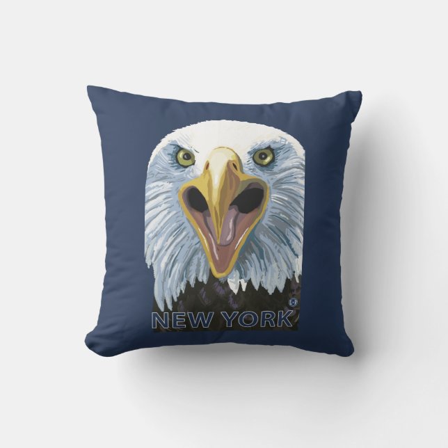 Neues YorkEagle herauf nahes Kissen (Vorderseite)