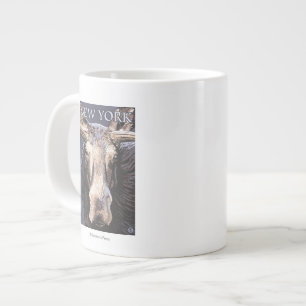 Neues YorkMoose herauf nahes Jumbo-Tasse
