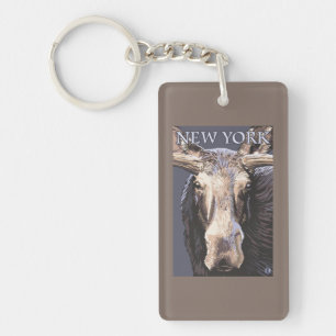 Neues YorkMoose herauf nahes Schlüsselanhänger