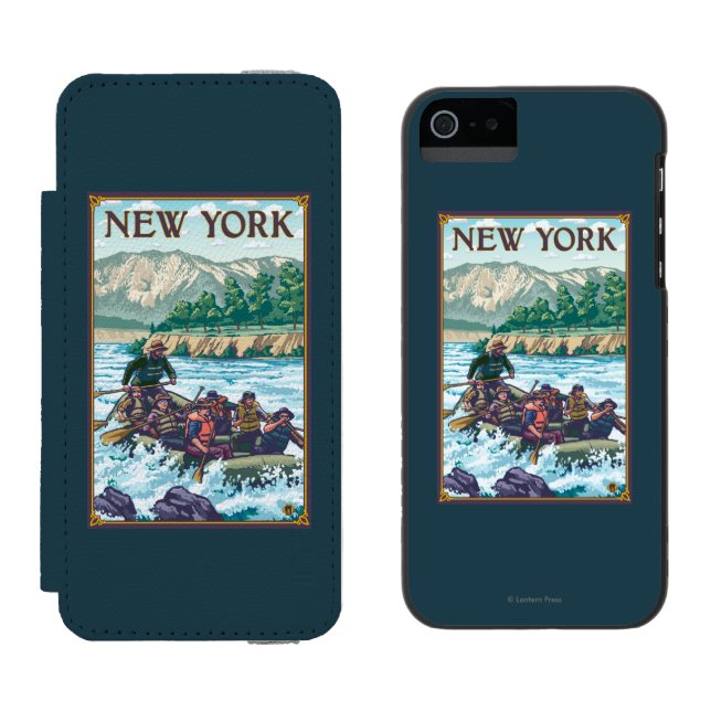 Neues YorkRiver, das Szene flößt Incipio iPhone Geldbeutel-Hülle (Seite an Seite)