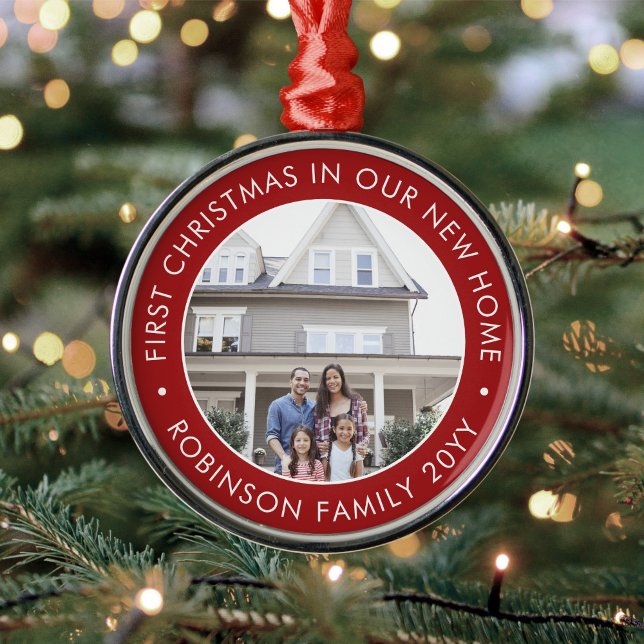 Neues Zuhause-Foto für Weihnachten Modernes Rot &  Ornament Aus Metall (Von Creator hochgeladen)