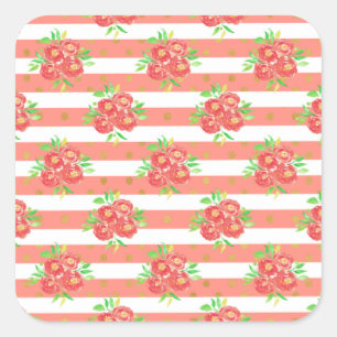 Neues Zuhause-Geschenk Gelbe Blumenjagd Quadratischer Aufkleber