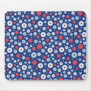 Neues Zuhause-Geschenk Rote und weiße Flora Mousepad