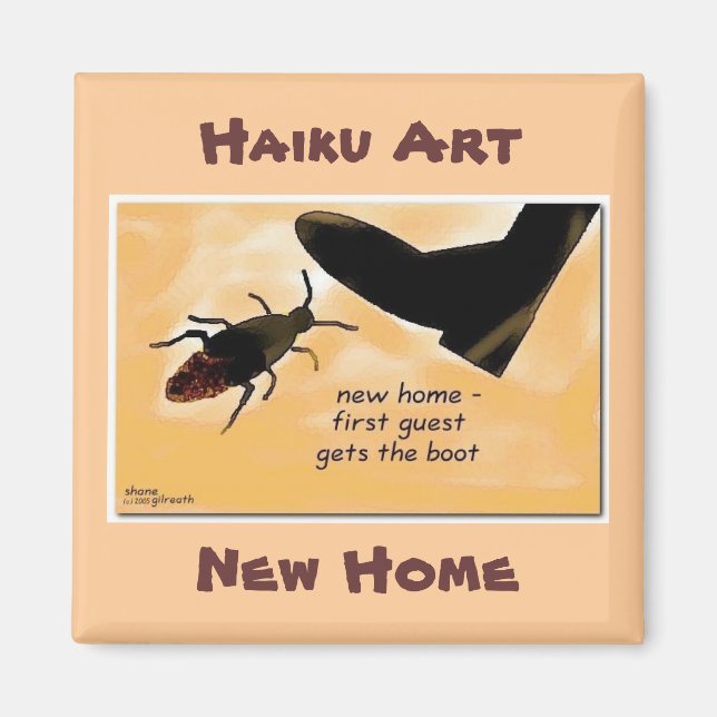 NEUES ZUHAUSE HAIKU ART MAGNET (Vorne)