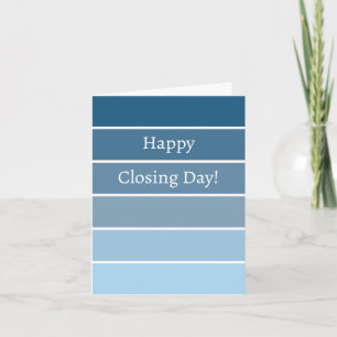 Neues Zuhause Happy Closing Day Blue Paint Chip