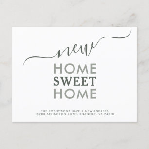 Neues Zuhause Süßes Zuhause Moderne Typografie Umz Ankündigungspostkarte