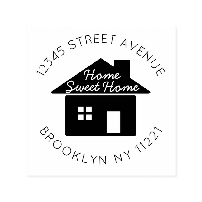 Neues Zuhause Sweet Zuhause Moving Rücksendeadress Permastempel (Design)