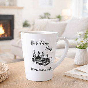 Neues Zuhause Umzug in ein neues Haus Familienname Milchtasse