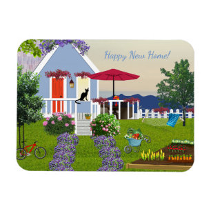 Neues Zuhause wünscht 3"" Magnet des Foto-x4