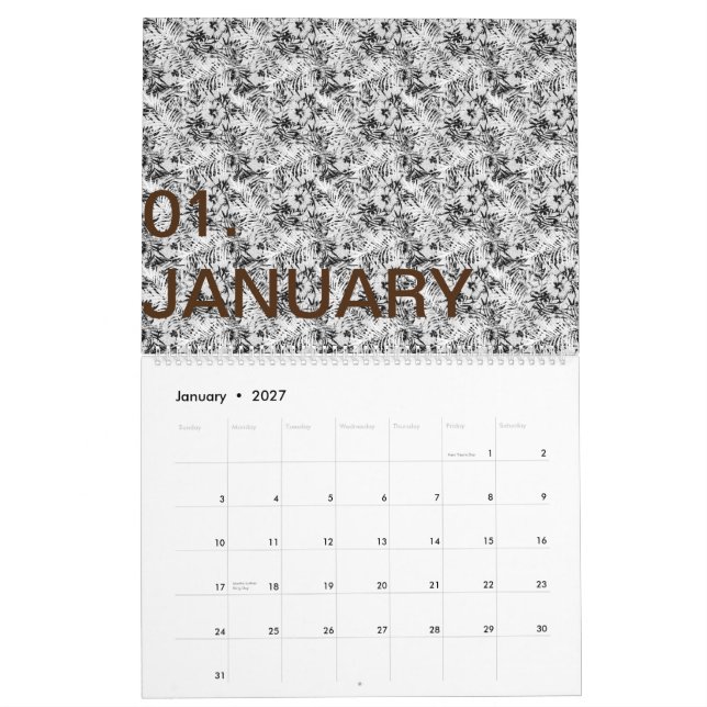 Neueste benutzerdefinierte TextLogo-Kalender Kalender (Jan 2027)