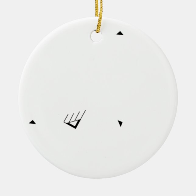 Neueste benutzerdefinierte TextLogo-Keramik-Orname Keramik Ornament (Vorne)