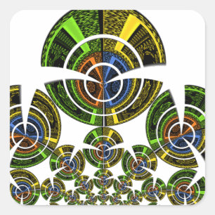 Neueste edgy African Maasai Tribal Kultur Muster Quadratischer Aufkleber