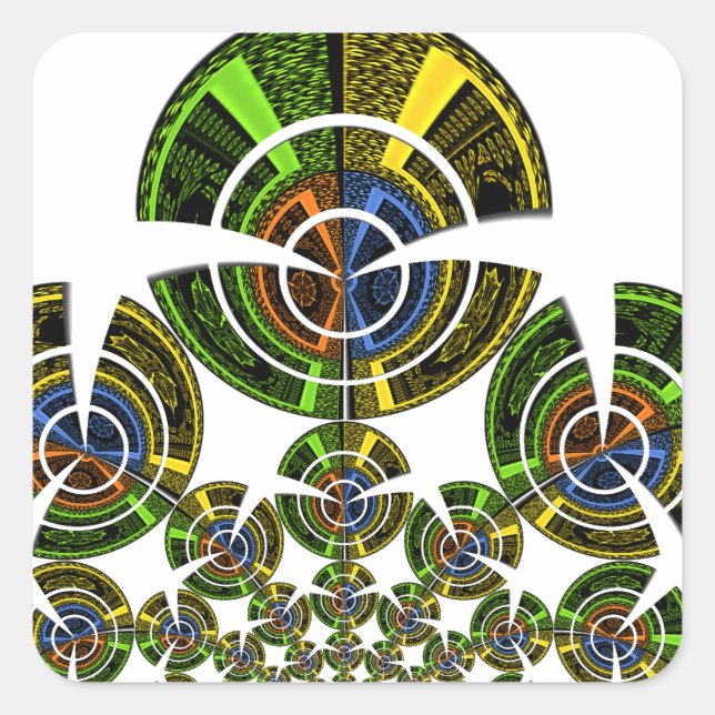 Neueste edgy African Maasai Tribal Kultur Muster Quadratischer Aufkleber (Vorderseite)