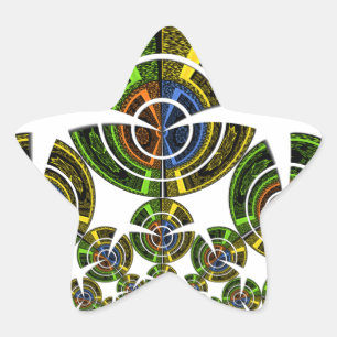 Neueste edgy African Maasai Tribal Kultur Muster Stern-Aufkleber