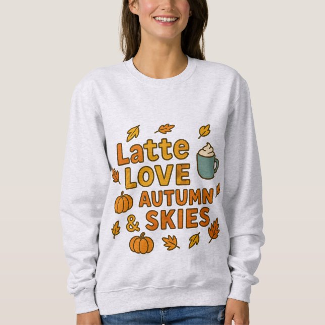 Neueste Liebe Herbst Himmel fallen - Cosy Coffee P Sweatshirt (Vorderseite)